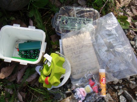 geocache content and logbook
