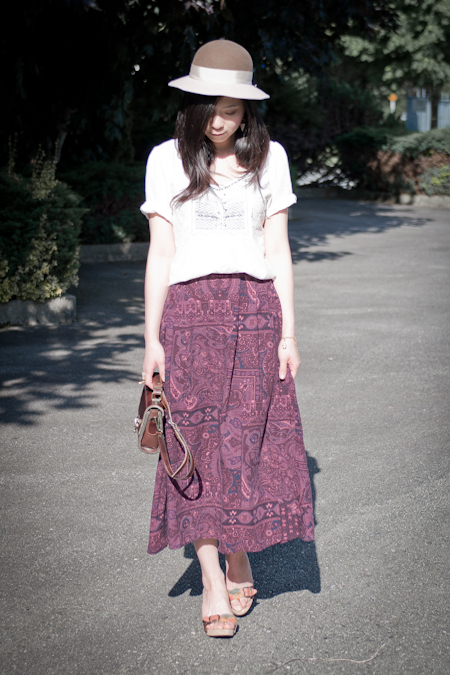 bohemian skirt outfit